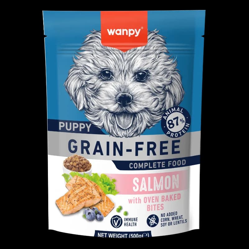 Wanpy Grain FREE Puppy Salmon Dog FOOD 500 gram